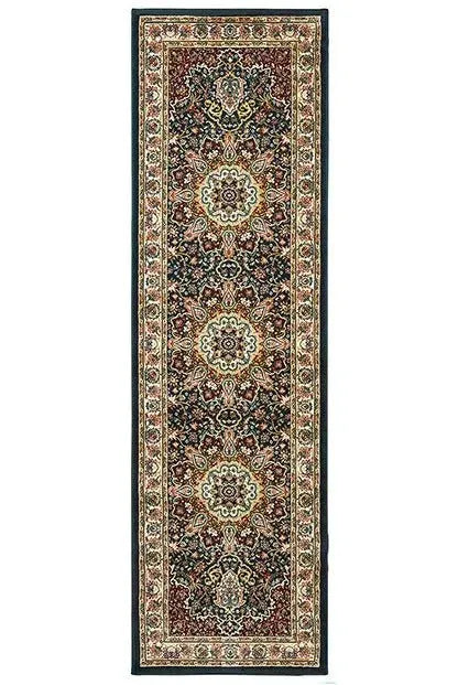 Kashan 119U Navy/ Ivory Rug