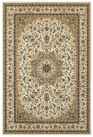 Kashan 119W Ivory/ Beige Rug