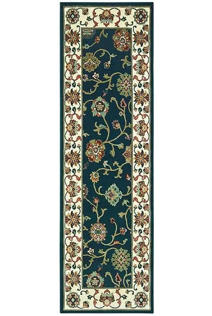Kashan 2336B Navy/ Ivory Rug