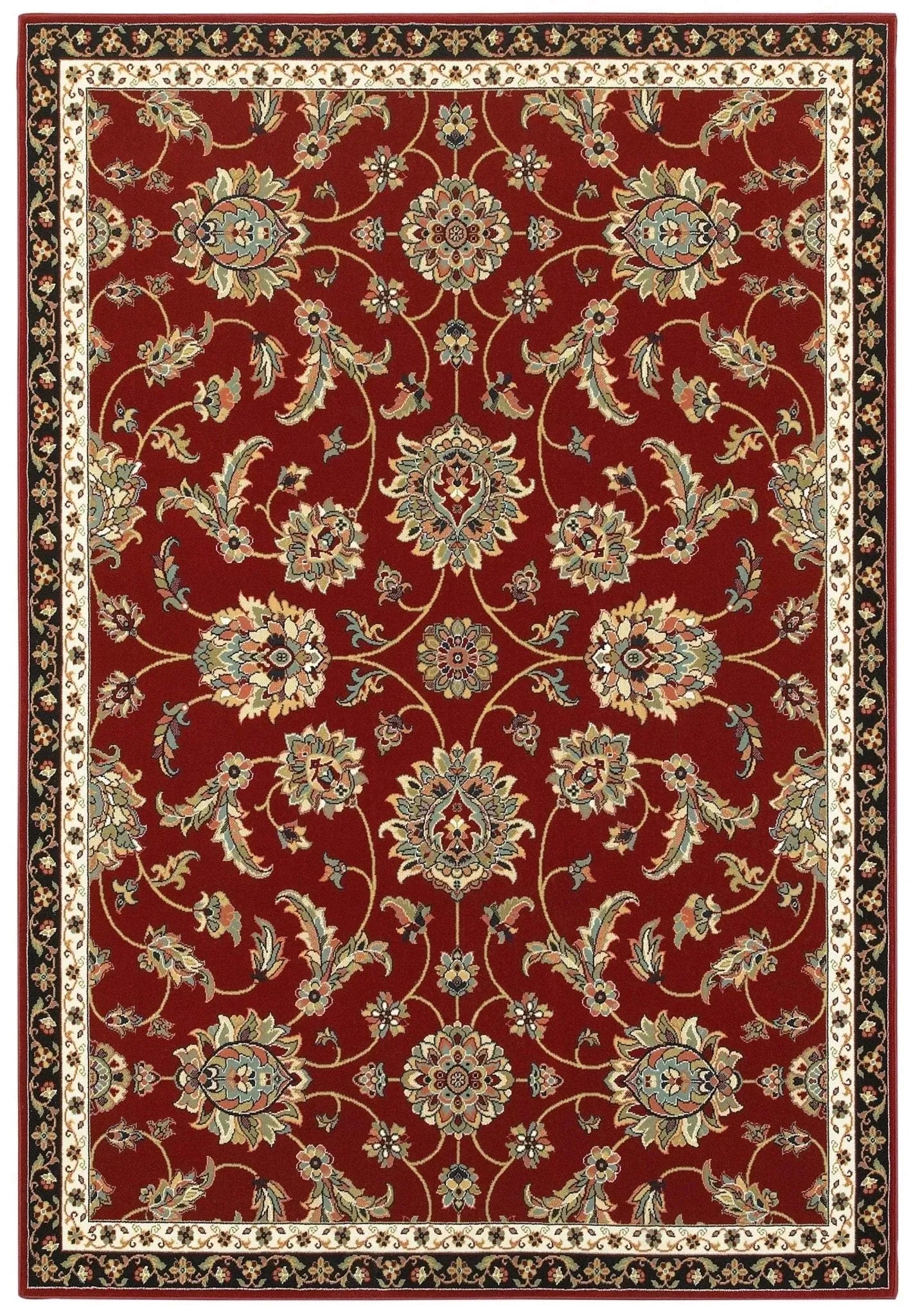 Kashan 370R Red/ Multi Rug