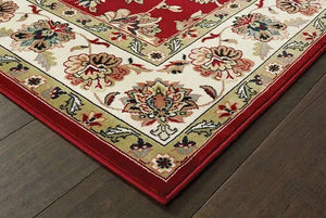 Kashan 4929R Red/ Ivory Rug