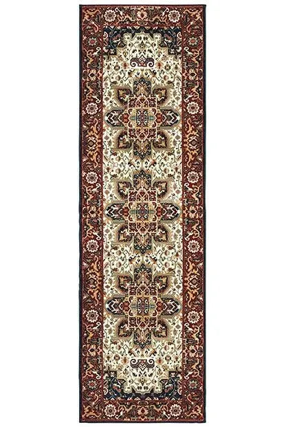 Kashan 96W Red/ Ivory Rug
