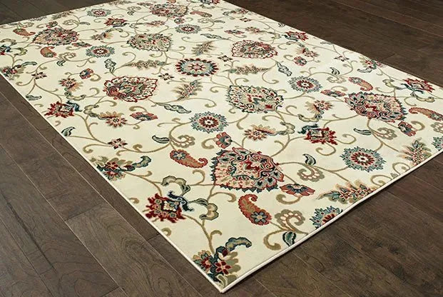 Kashan 9946W Ivory/ Multi Rug