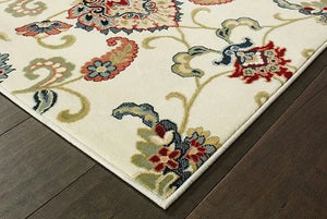 Kashan 9946W Ivory/ Multi Rug