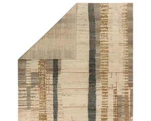 Kazben KAZ03 Taupe/Brown Rug