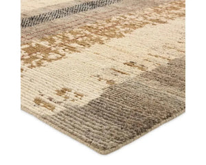 Kazben KAZ03 Taupe/Brown Rug