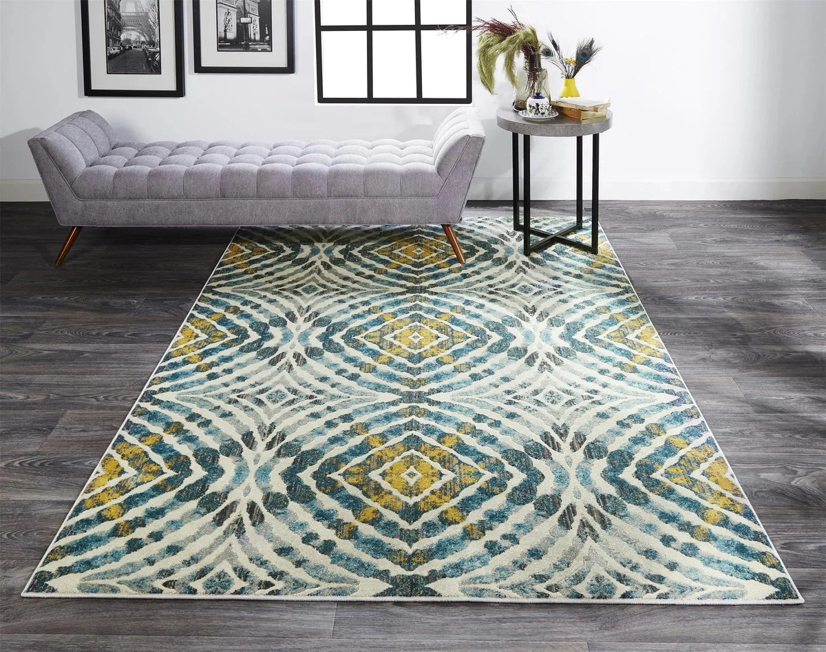 Keats 3469F Blue/Yellow Rug
