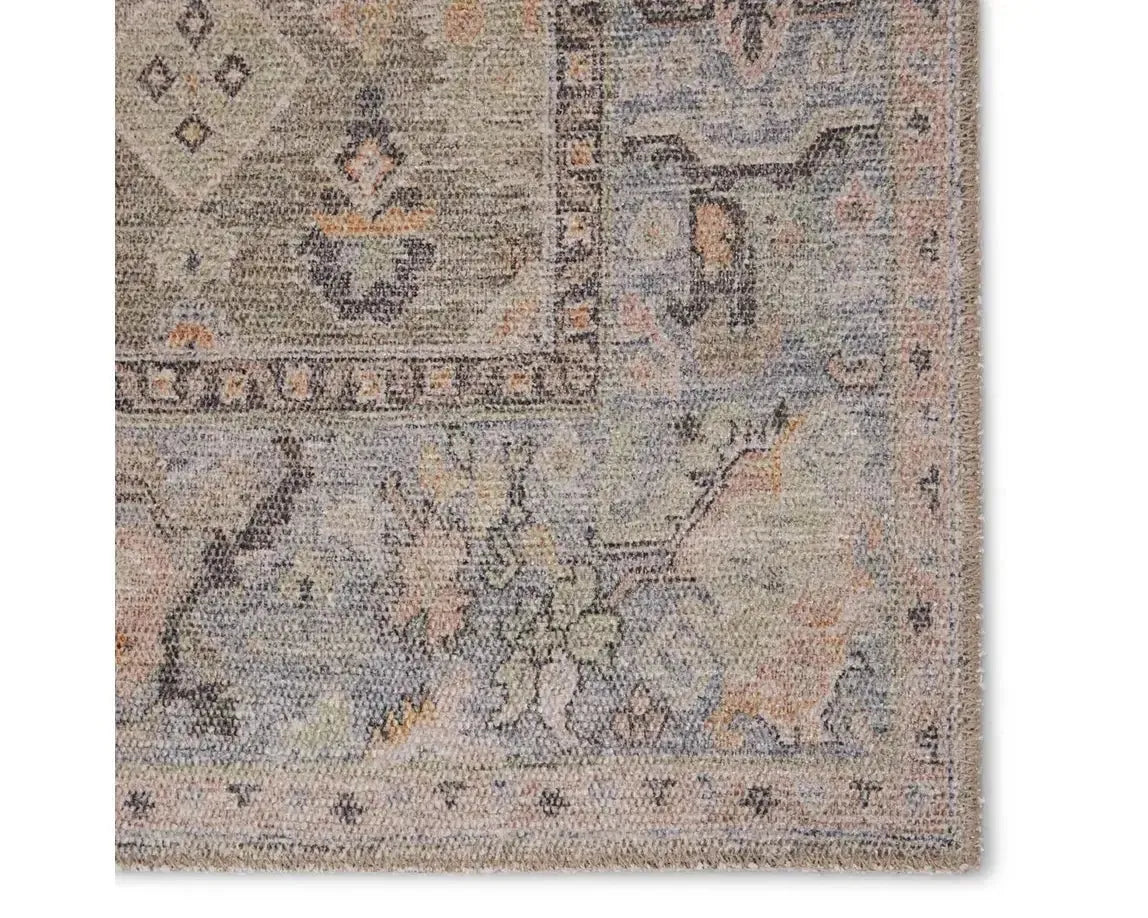 Kindred KND09 Earthy Tan/Green Rug