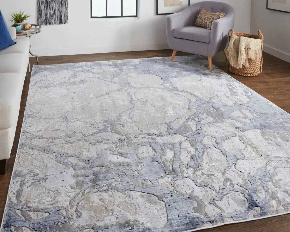 Laina LAI39G8F Ivory/Blue Rug