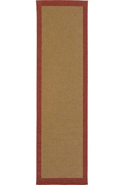 Lanai 525O Beige/ Red Rug