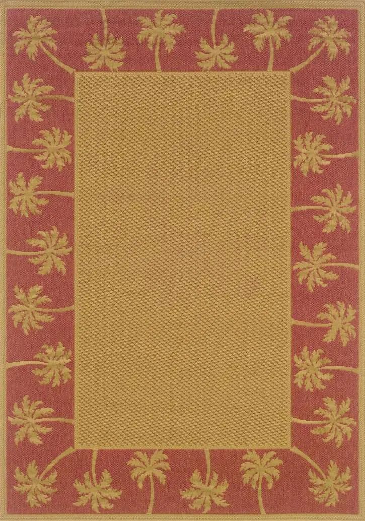 Lanai 606C Beige/ Red Rug