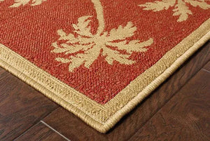 Lanai 606C Beige/ Red Rug