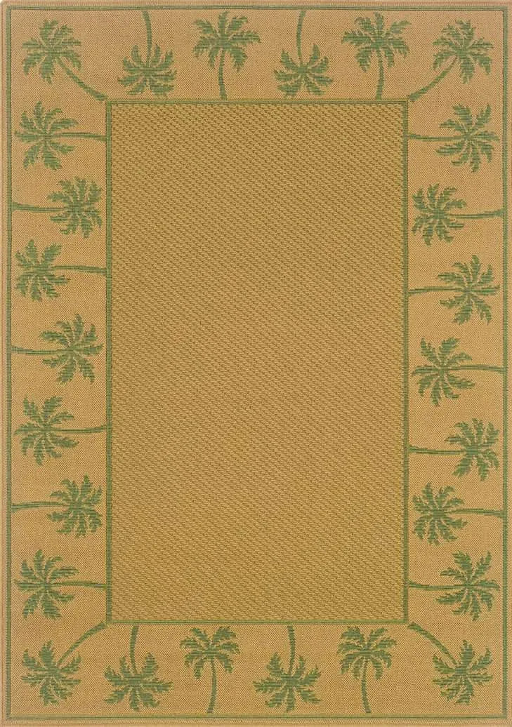 Lanai 606G Beige/ Green Rug