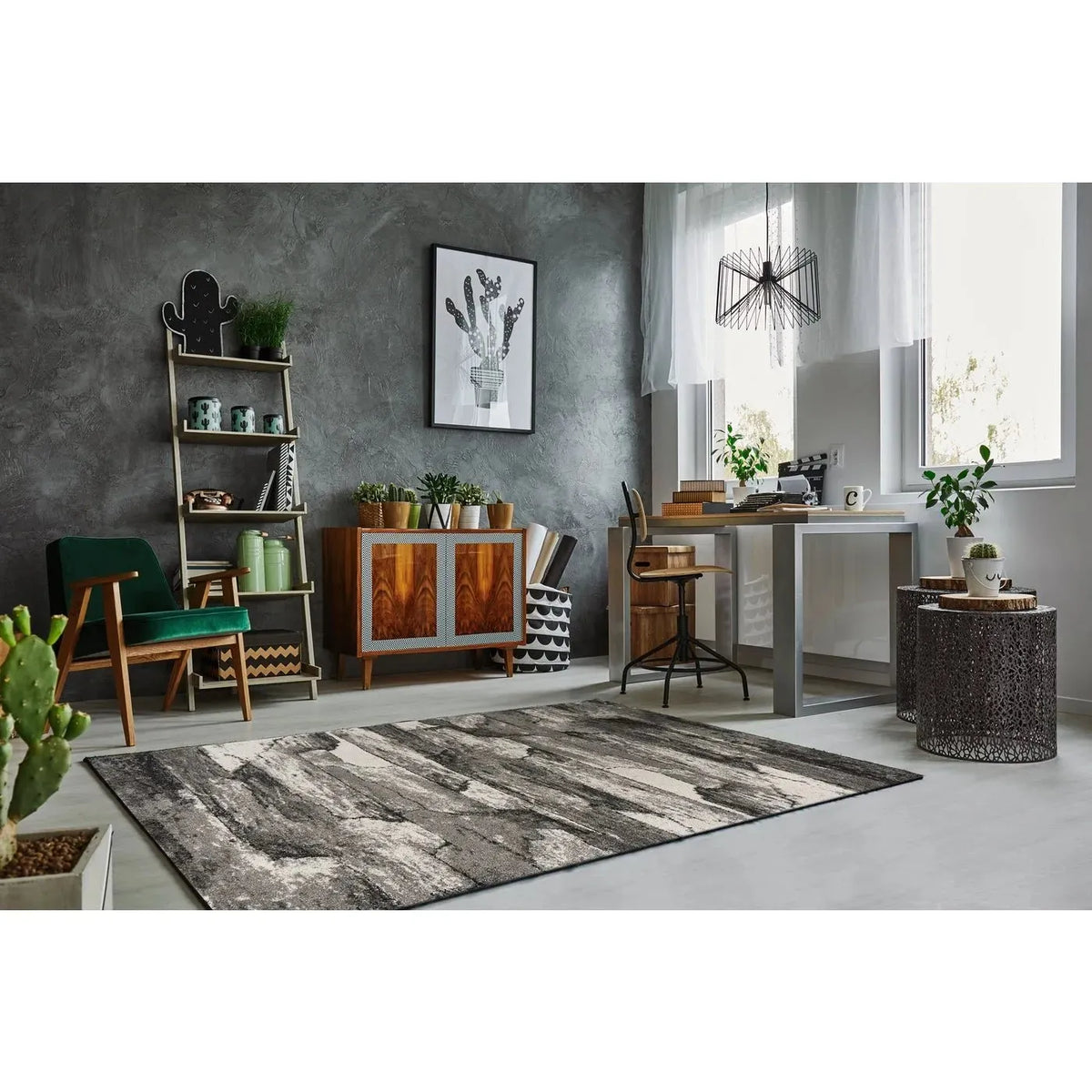 Landscapes 5907 Highlights Grey Rug