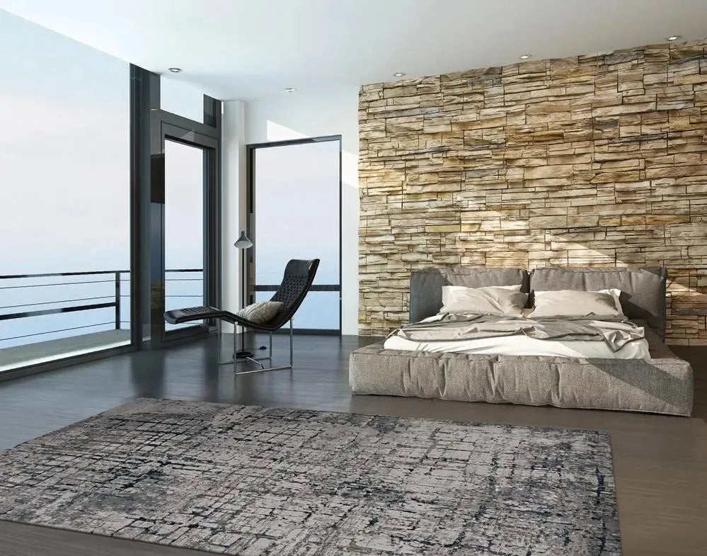 Lara 7251 Grey/Teal Highland Rug