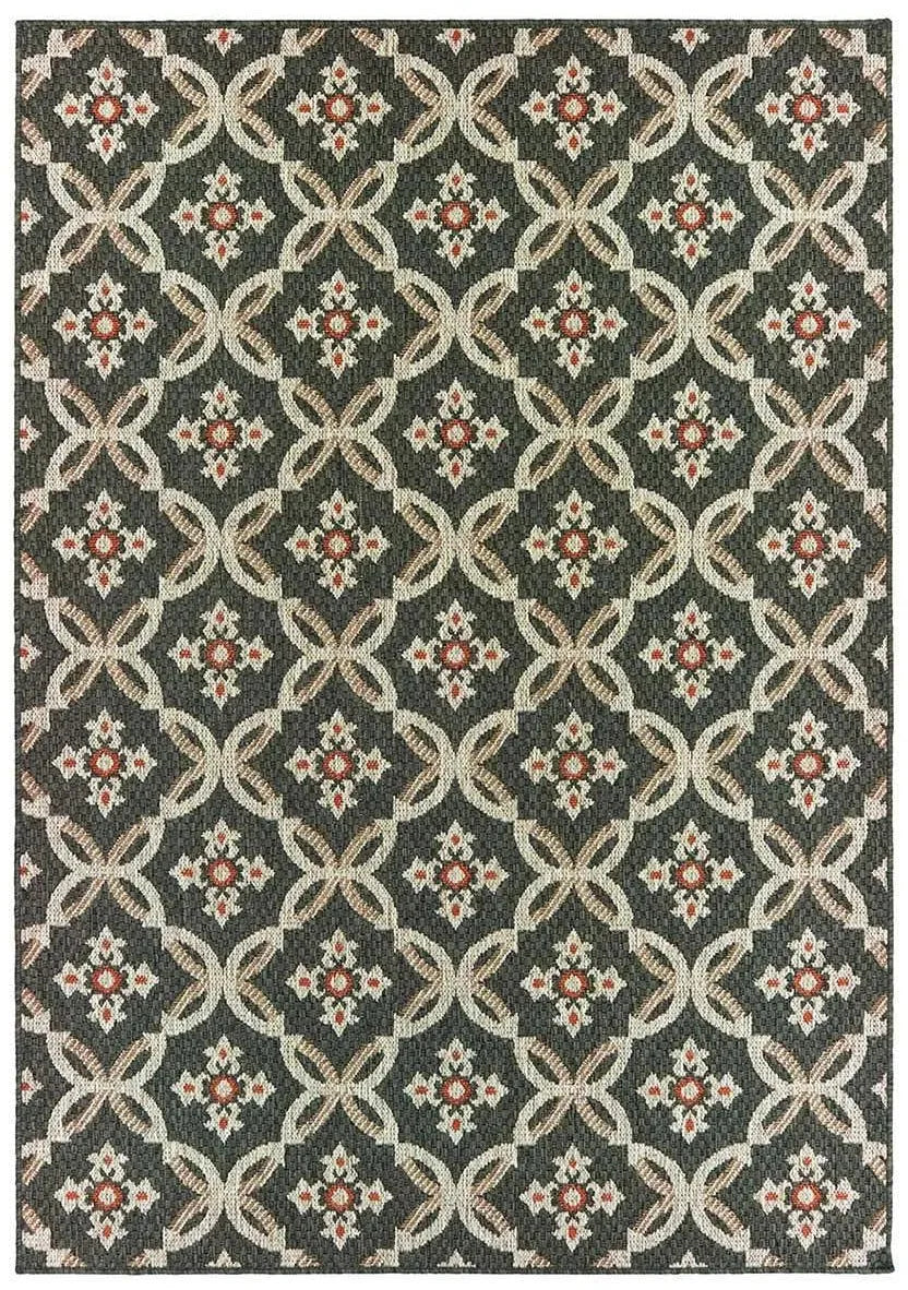 Latitude 1904K Grey Orange Rug