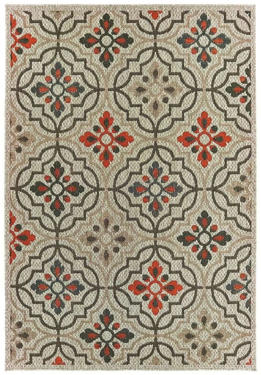 Latitude 709Y Grey Orange Rug