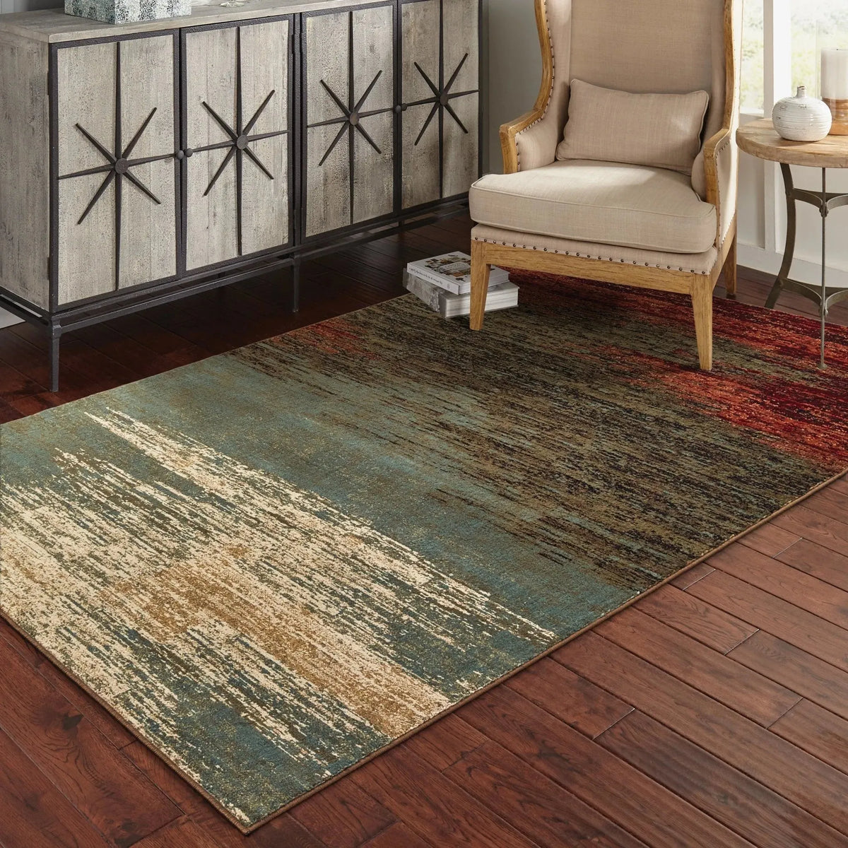 Laurel 3504H Brown/Blue Rug