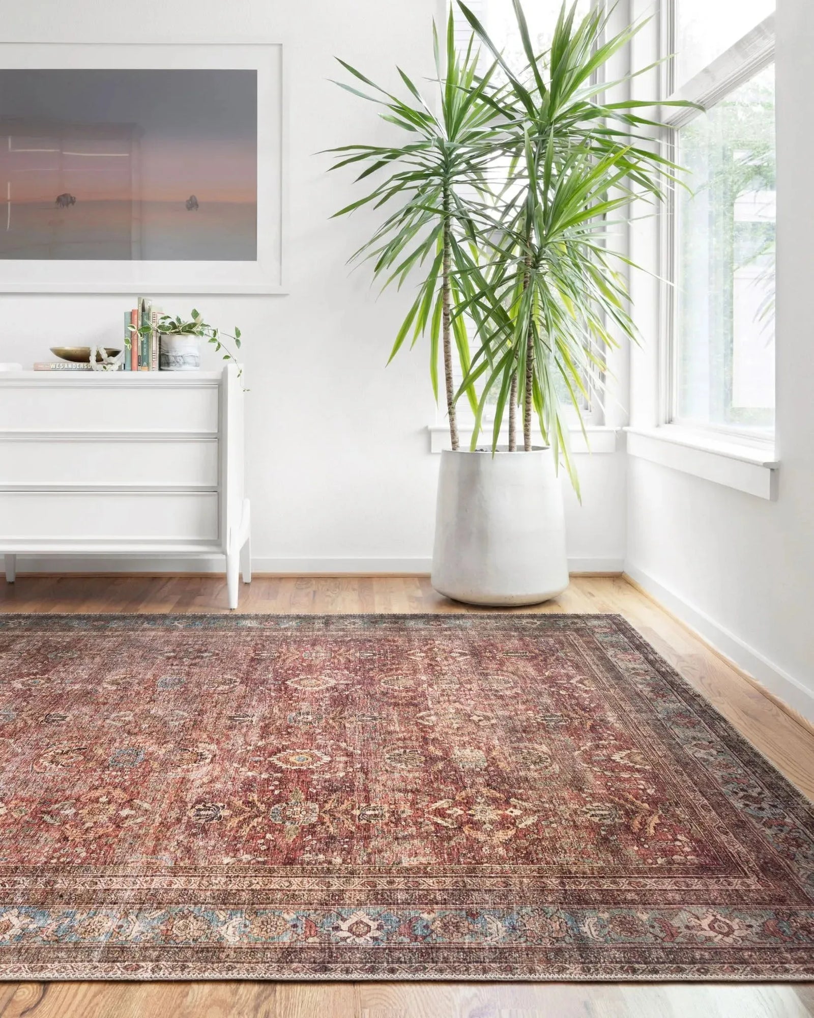 Layla LAY-01 Brick/Blue Rug