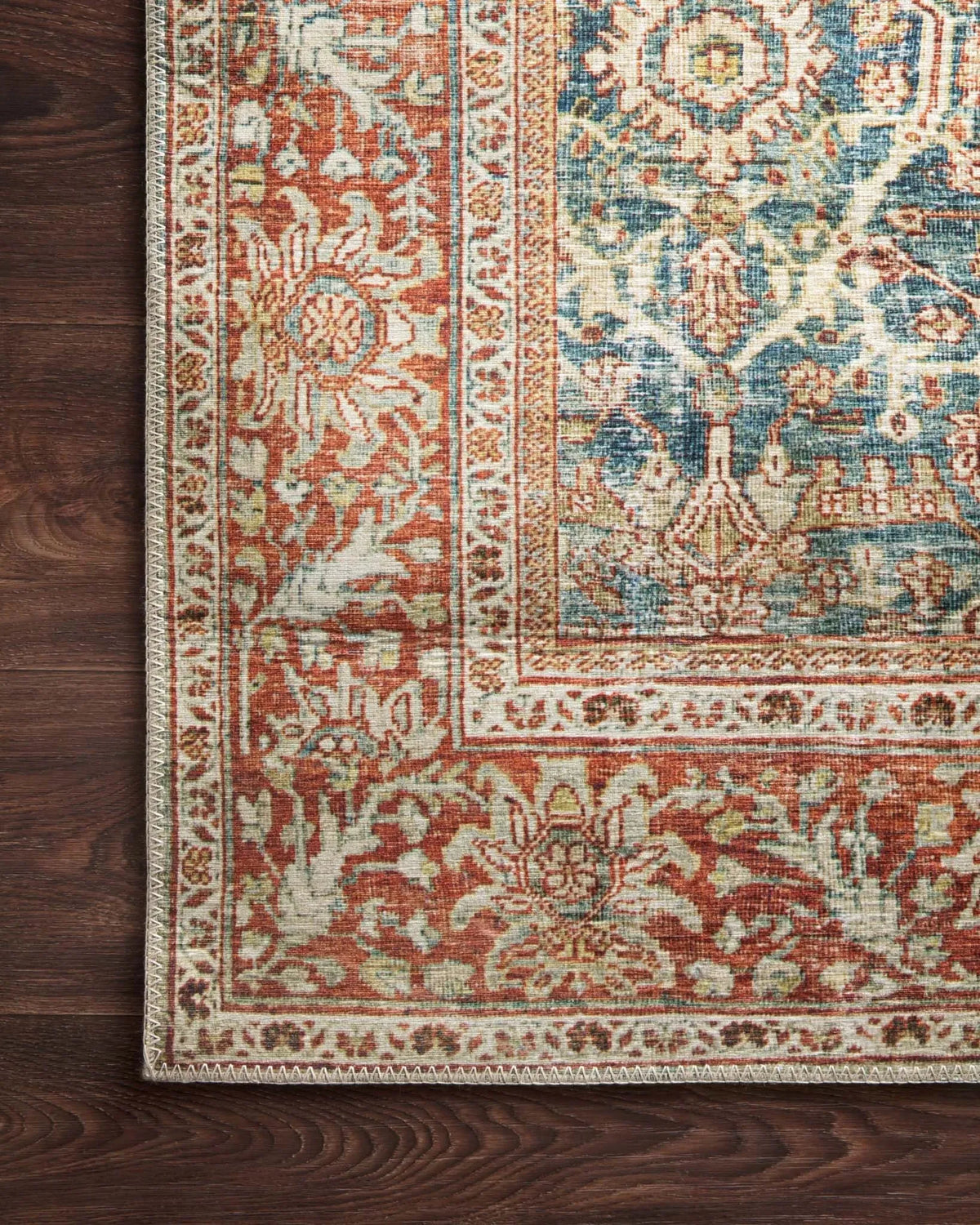 Layla LAY-04 Ocean/Rust Rug