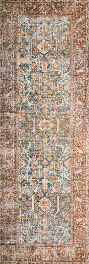 Layla LAY-04 Ocean/Rust Rug