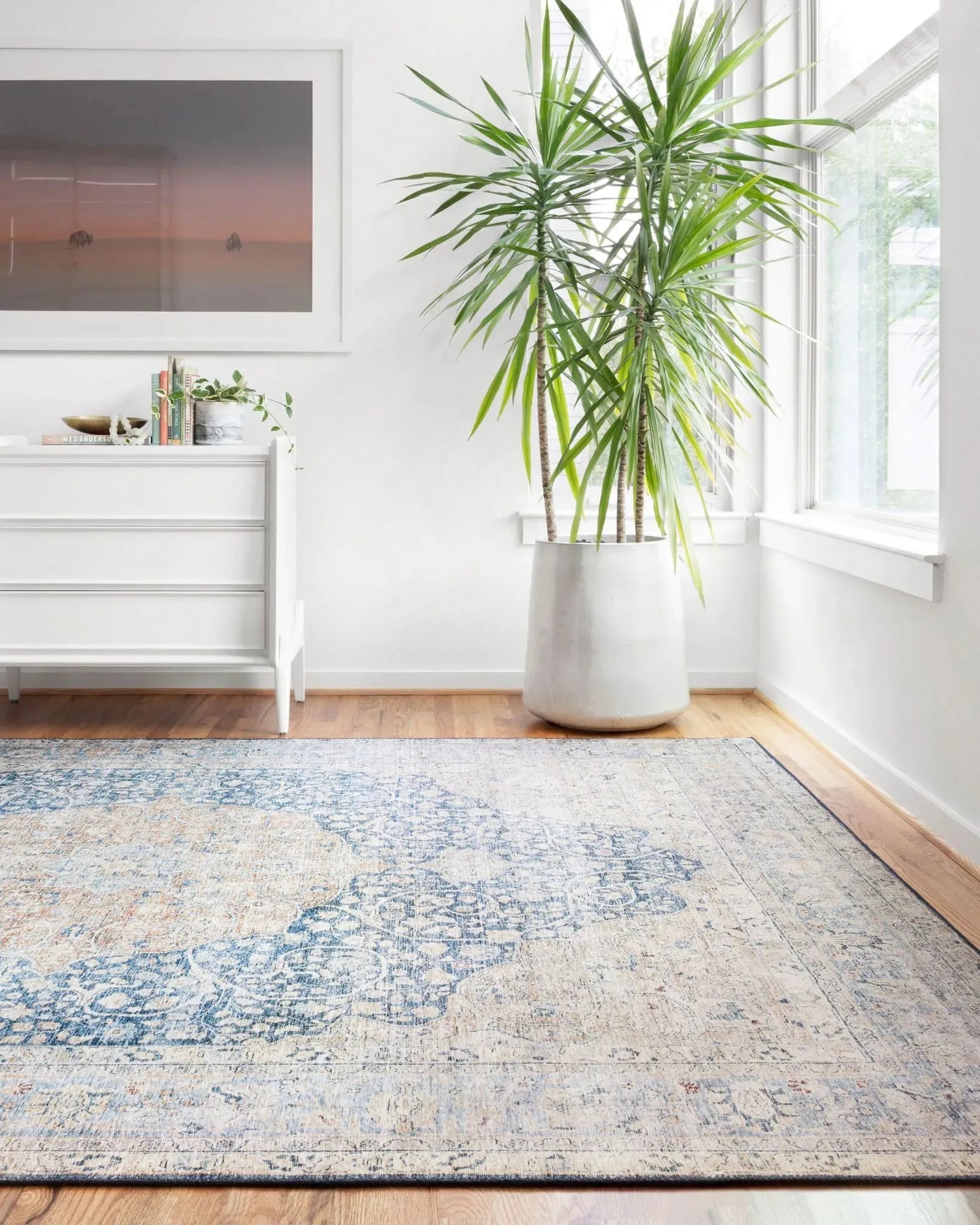 Layla LAY-07 Blue/Tangerine Rug