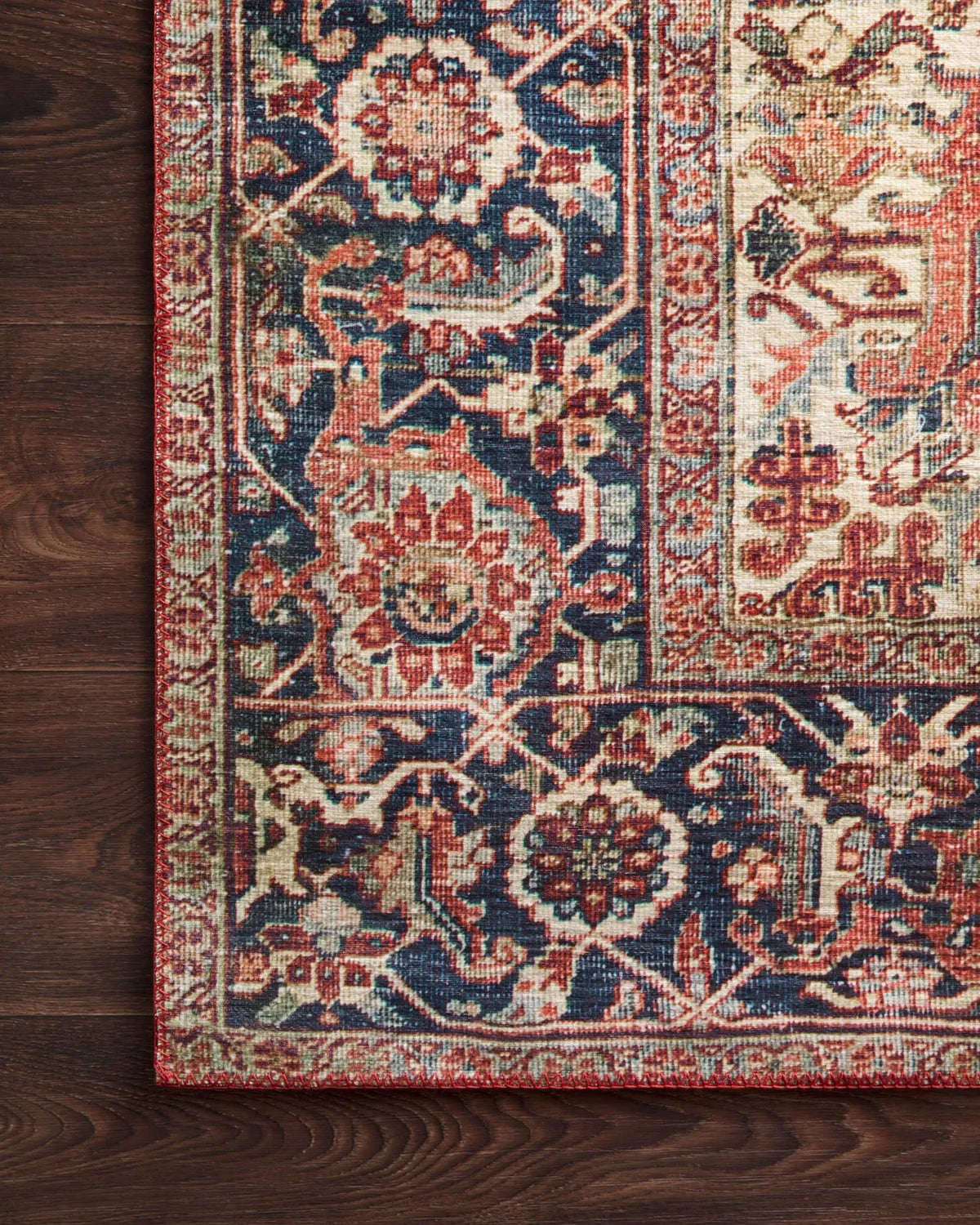 Layla LAY-08 Red/Navy Rug
