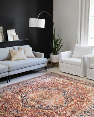 Layla LAY-08 Red/Navy Rug
