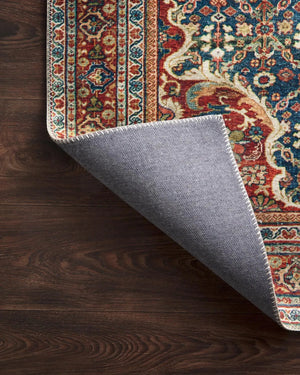Layla LAY-09 Cobalt Blue/Spice Rug