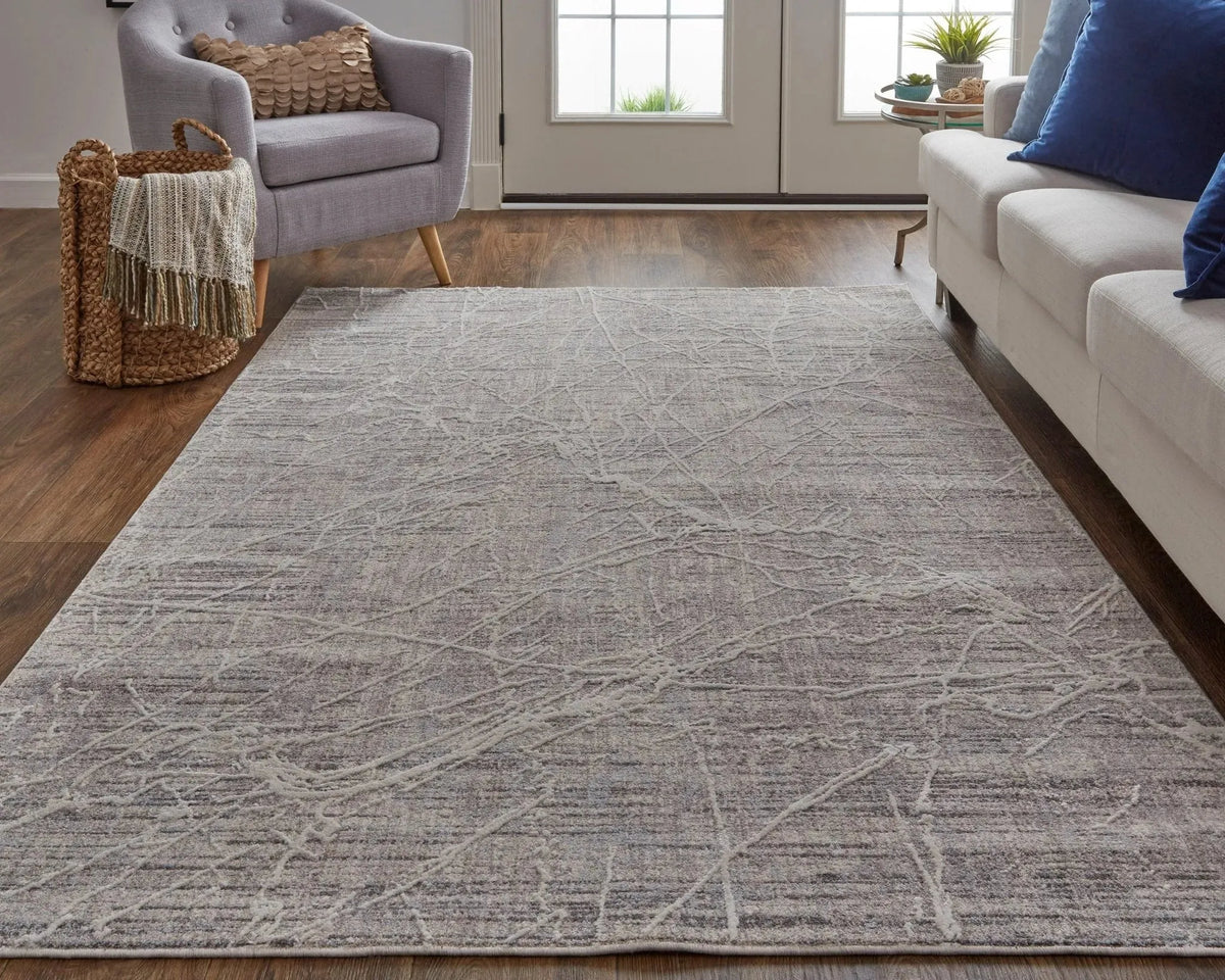 Lennon LEN39FZF Taupe/Grey Rug