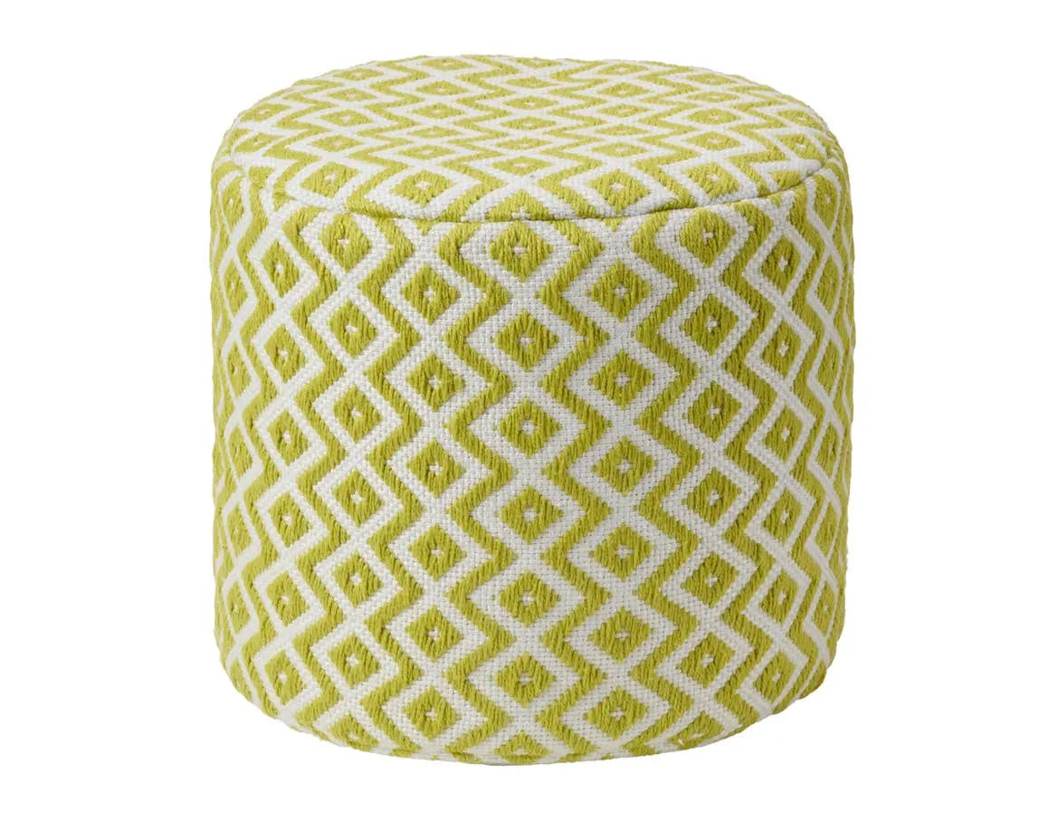 Lenon LNN01 Chartreuse/Ivory Pouf