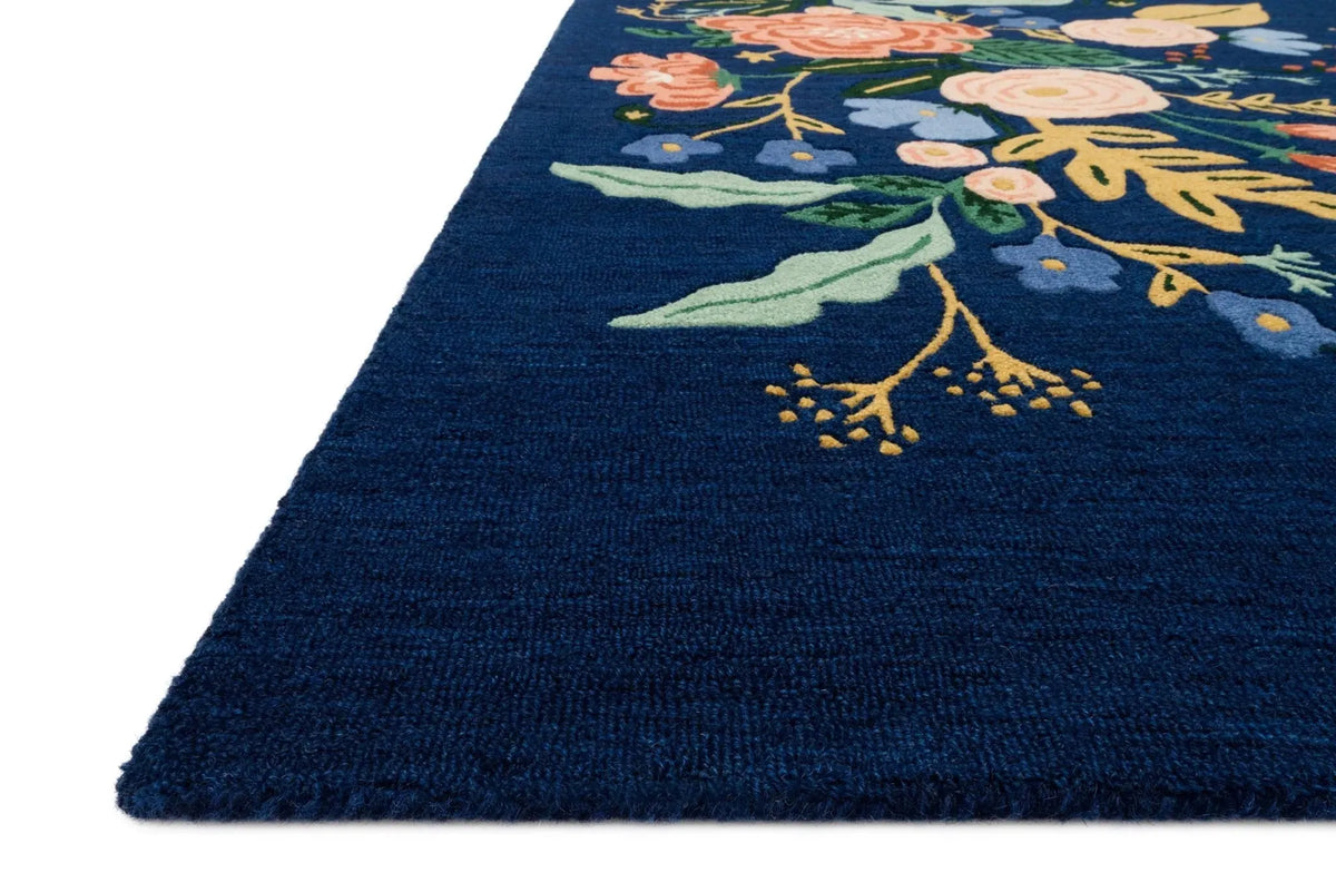 Les Fleurs by Rifle Paper Co LES-04 Indigo/Multi Rug