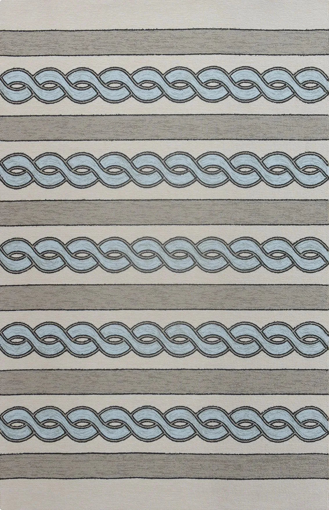 Libby Langdon Hamptons 5235 Cable Knit Ivory/Spa Rug