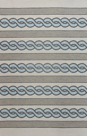 Libby Langdon Hamptons 5235 Cable Knit Ivory/Spa Rug