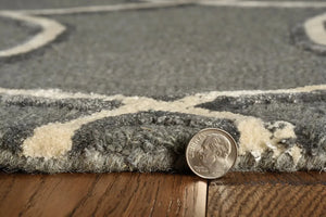 Libby Langdon Upton 4303 Groovy Gate Charcoal/Snow Rug