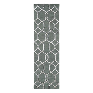 Libby Langdon Upton 4303 Groovy Gate Charcoal/Snow Rug