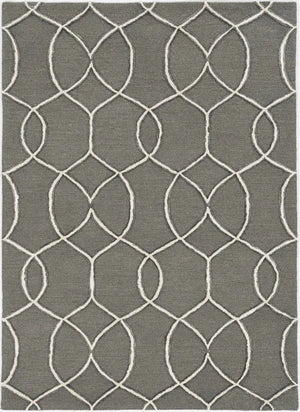 Libby Langdon Upton 4303 Groovy Gate Charcoal/Snow Rug