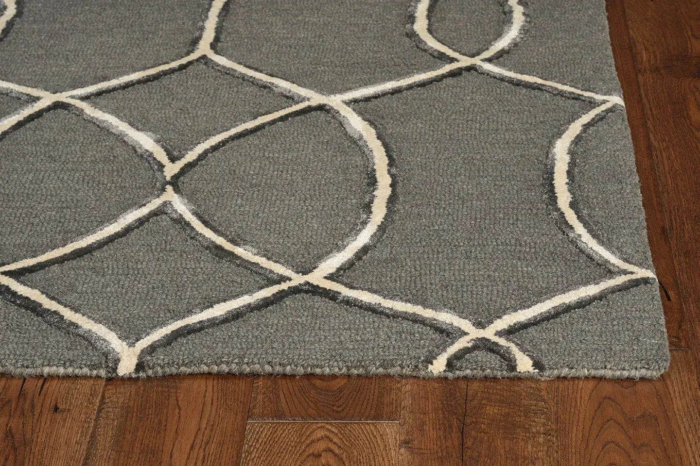 Libby Langdon Upton 4303 Groovy Gate Charcoal/Snow Rug