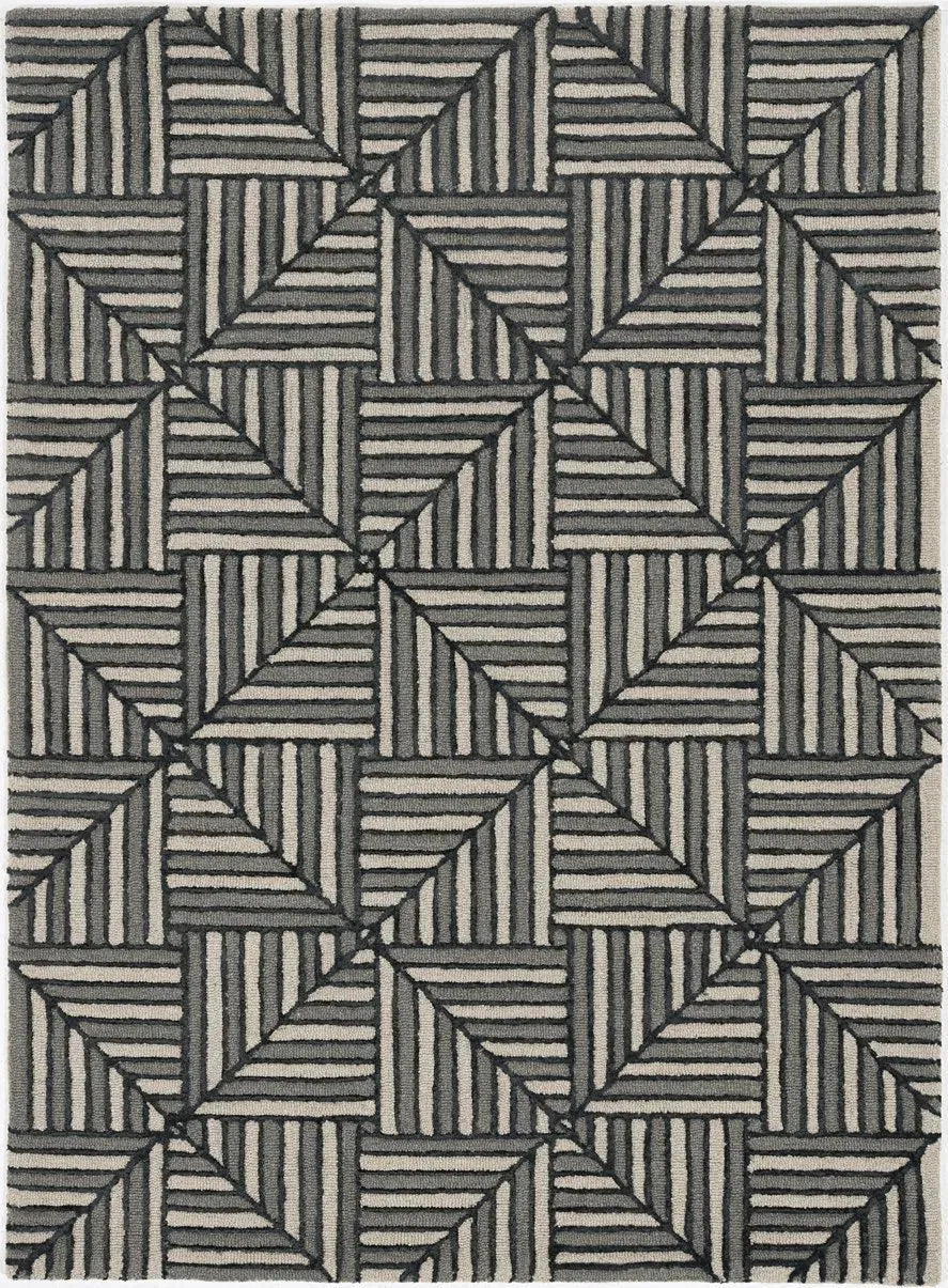 Libby Langdon Upton 4304 Diagonal Tile Navy/Charcoal Rug