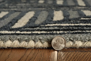 Libby Langdon Upton 4304 Diagonal Tile Navy/Charcoal Rug