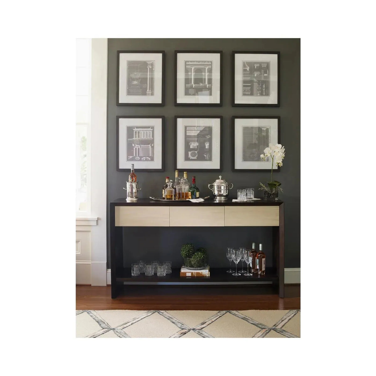 Libby Langdon Upton 4307 Mod Scape Putty/Slate Rug