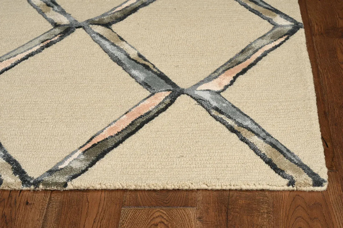 Libby Langdon Upton 4307 Mod Scape Putty/Slate Rug
