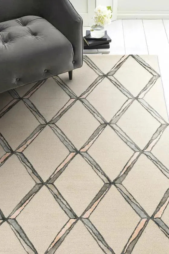 Libby Langdon Upton 4307 Mod Scape Putty/Slate Rug