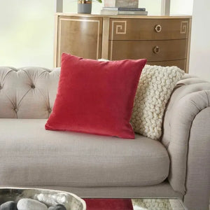 Lifestyle SS900 Red Cotton Velvet Pillow