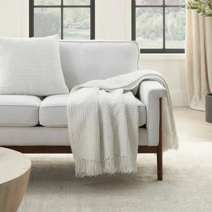 Lifestyle ZH225 White Throw Blanket