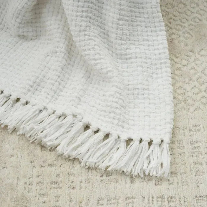 Lifestyle ZH225 White Throw Blanket