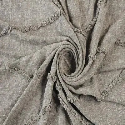 Light Gray Tufted LR80177 Throw Blanket