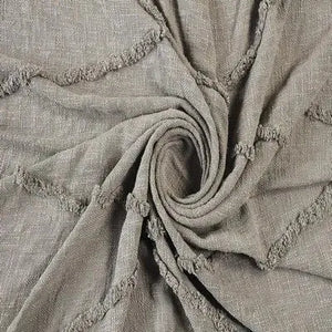 Light Gray Tufted LR80177 Throw Blanket