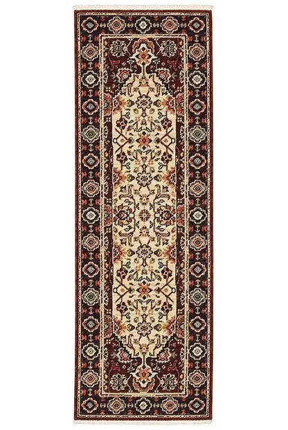 Lilihan 1802W Red/Ivory Rug