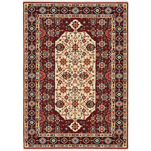 Lilihan 1802W Red/Ivory Rug
